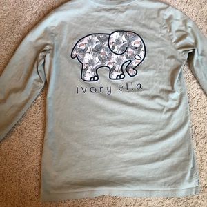 Ivory Ella XS long sleeve blue and green shirt.